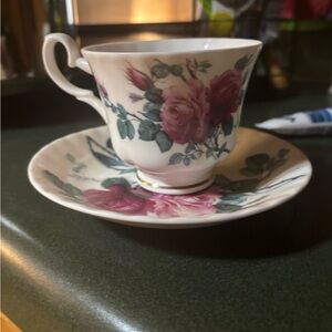 Floral Teacup and Saucer Set